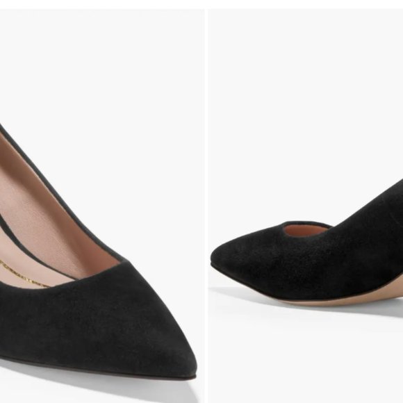 Cole Haan The Go-To Black Suede Pumps 65mm / Vandam Pointed Toe Pump - Picture 1 of 5